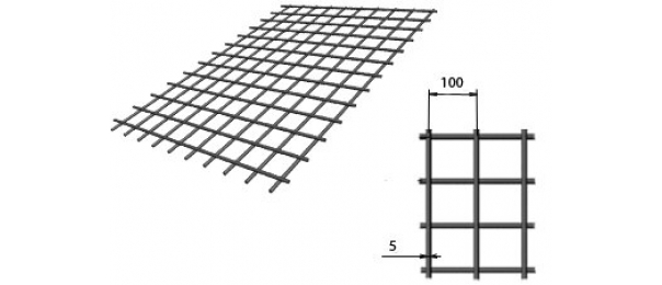 Сетка сварная (дорожная) 100х100х5мм 1,5х2м купить с доставкой в Былово