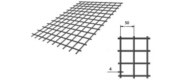 Сетка сварная (дорожная) 50х50х4мм 1х2м купить с доставкой в Былово